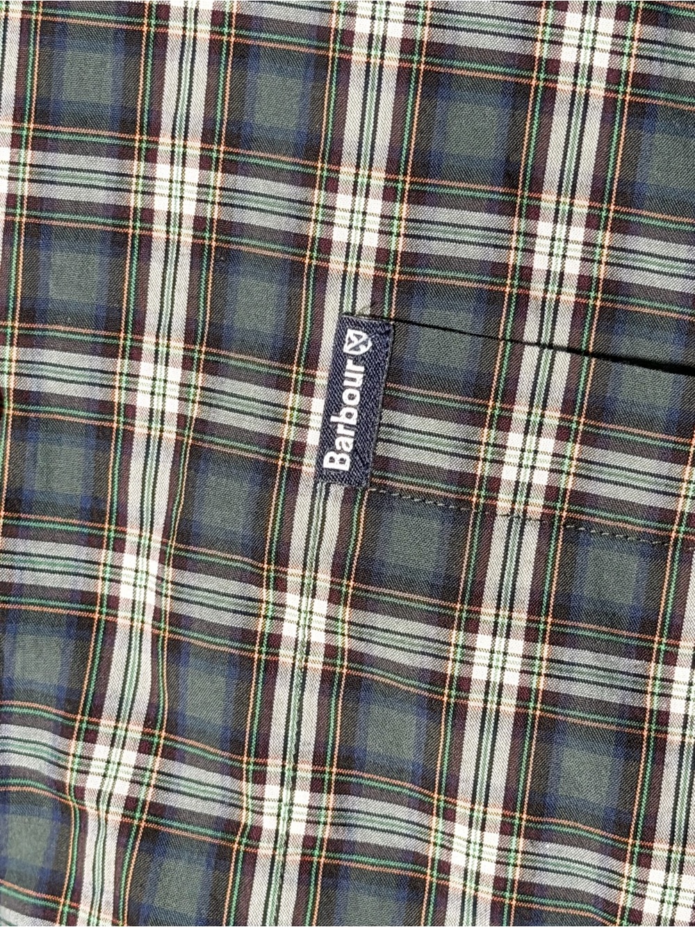 Barbour Navy and White Plaid Button-Down Shirt - Picture 3 of 7
